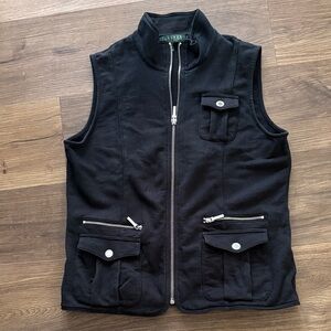 Ralph Lauren Black Zip-Up Vest